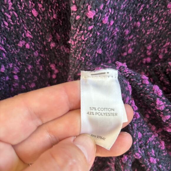 J.Jill Navy Purple Marled Tunic Sweater Casual Size XL - Picture 6 of 7